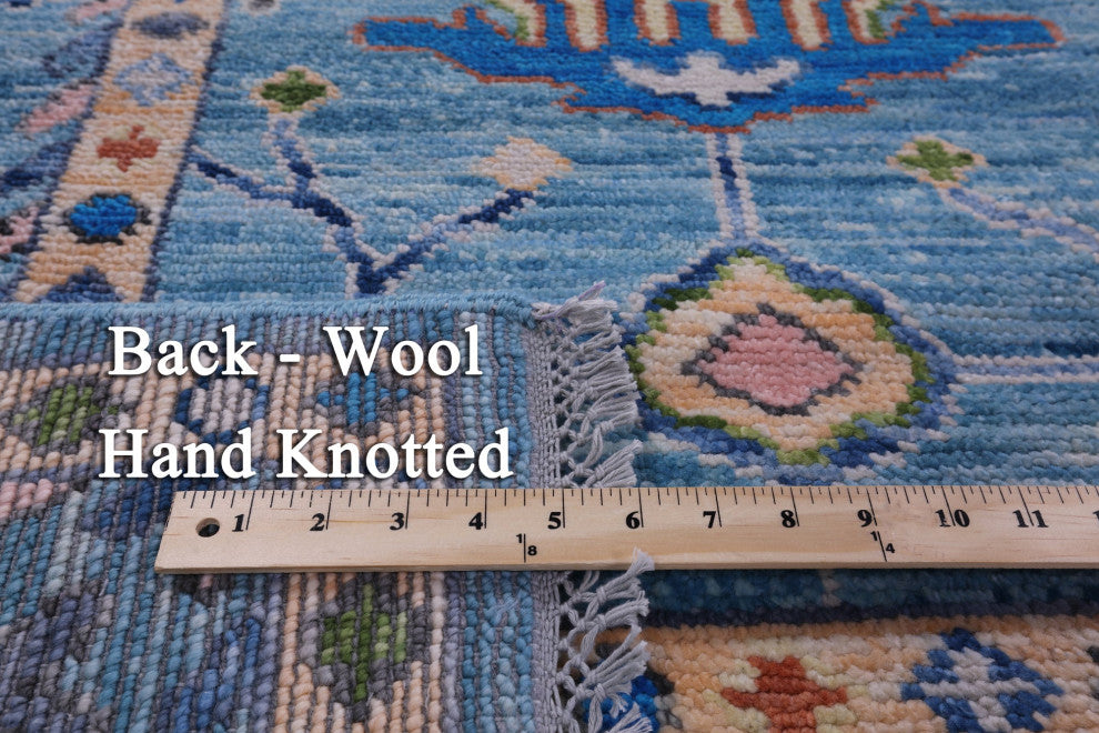 9' 4" X 12' 2" Hand Knotted Turkish Oushak Wool Rug - Q15675