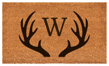 Calloway Mills Antler Monogram Doormat, 30"x48", Letter W