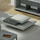 Isle Contemporary Multi Platform Square Coffee Table, Faux Concrete/Black