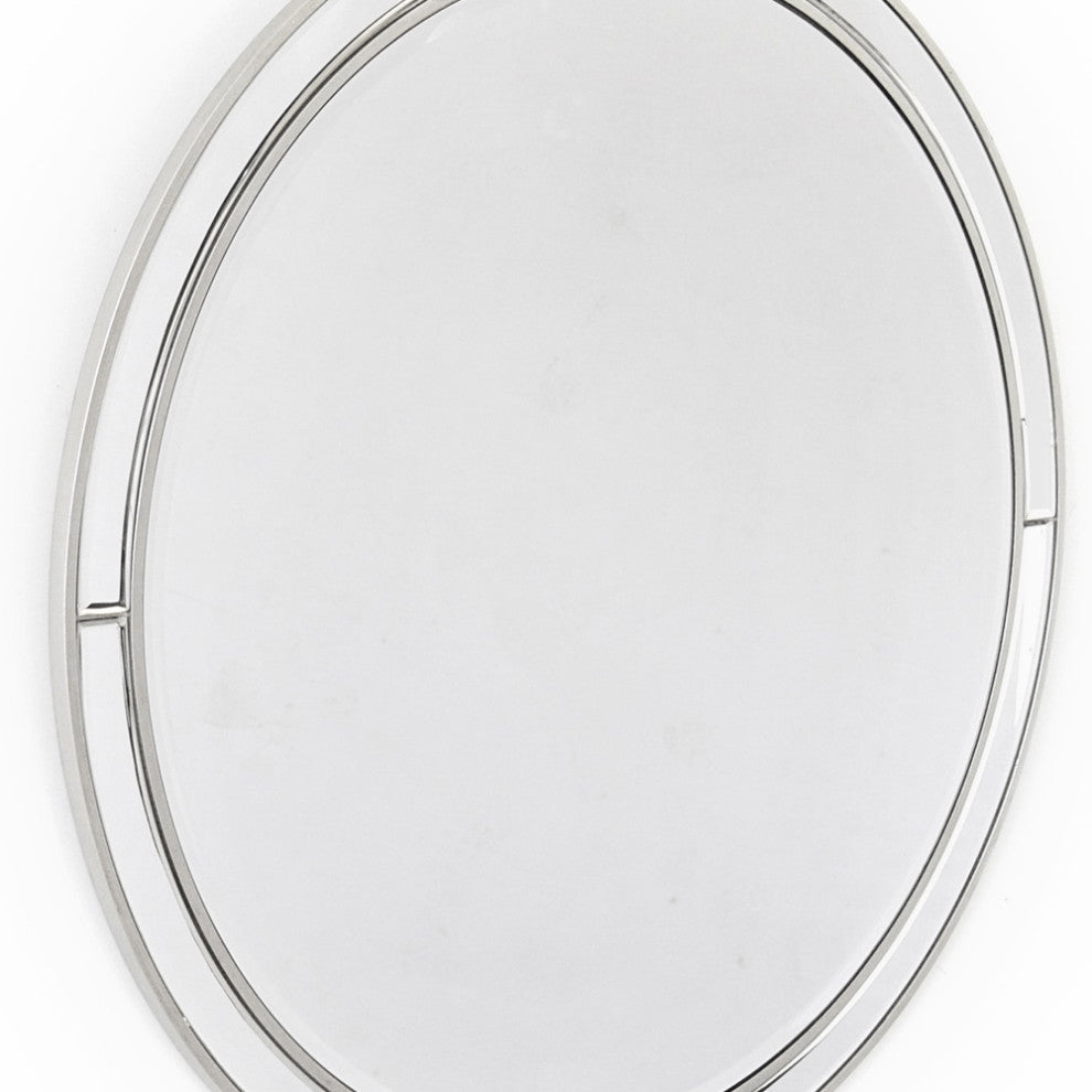 Simply Lined Silver Mirror