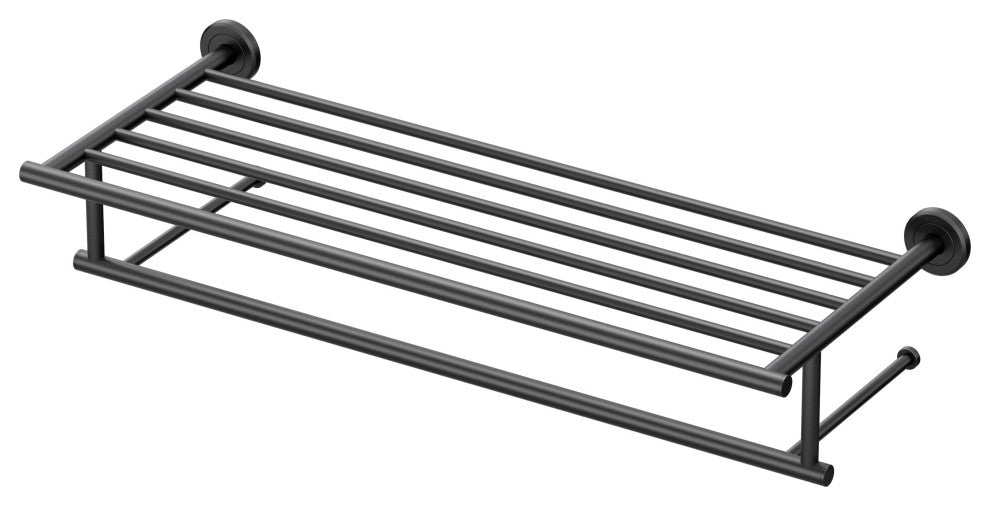 Latitude II Minimalist Towel Rack, Matte Black, 24"