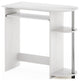 Furinno Simplistic Easy Assembly Computer Desk White Oak Stainless Steel Tubes