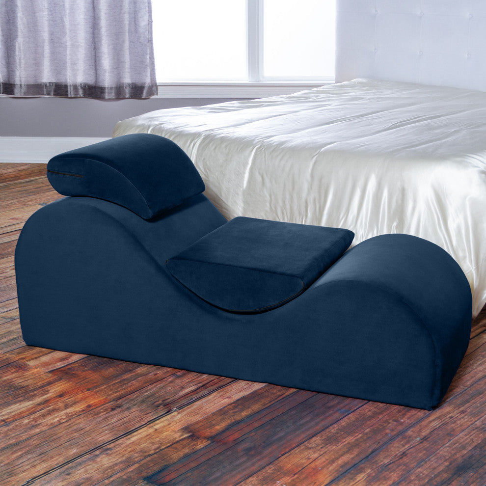 Avana Luvu Lounger-Chaise Lounge for Yoga, Exercise & More - Ink Blue