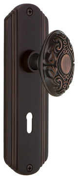 Deco Plate with Keyhole Single Dummy Victorian Door Knob