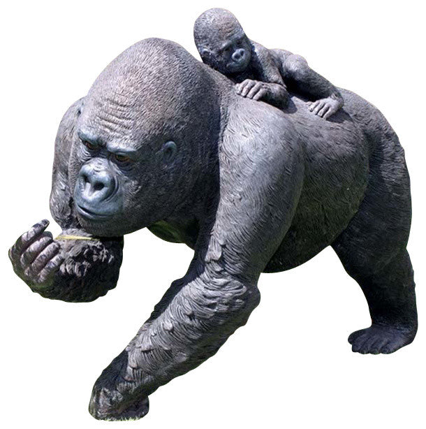 Lowland Gorillas-Mother and Child
