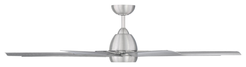 Mocha XL Indoor/Outdoor 8-Blade Smart Ceiling Fan 66" Brushed Aluminum With Kit