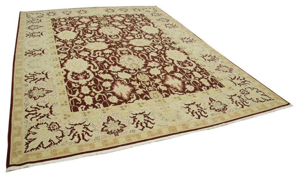 Rug N Carpet - Handwoven Oriental 9' 0" x 11' 7" One-of-a-Kind Oushak Area Rug