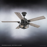 Luxury Vintage Ceiling Fan, Olde Iron, UHP9100, Southport Collection
