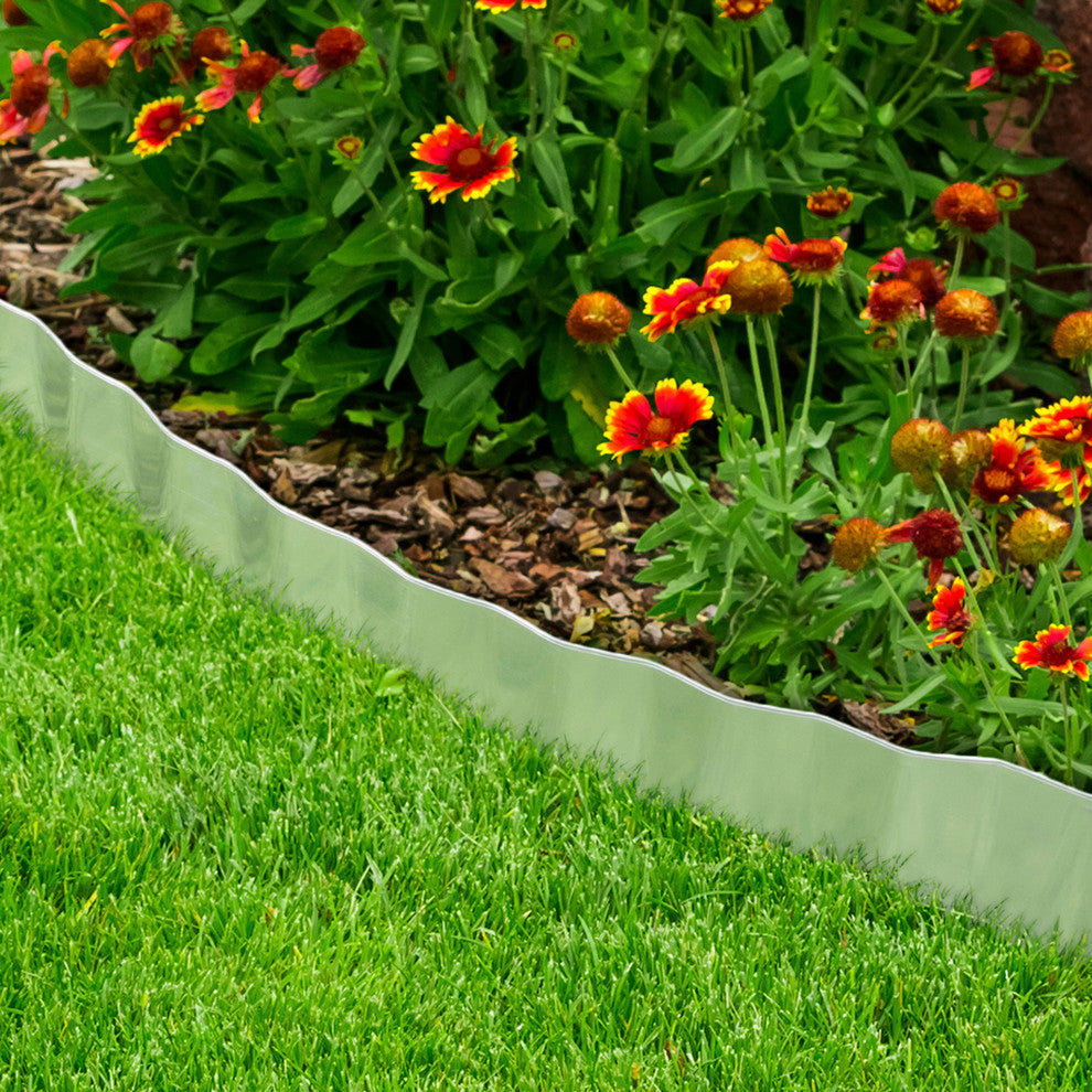 Galvanized Steel Lawn Edging Landscape, Garden Border