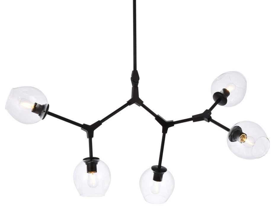 Cerys 5-Light Black Chandelier
