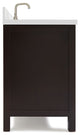 Ariel Cambridge 49" Rectangle Sink Bathroom Vanity Quartz Top, No Mirror
