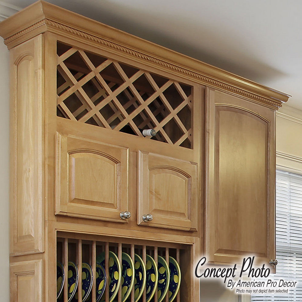 18-Bottle Trimmable Wine Rack Lattice Panel Inserts, Cherry