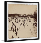 "A Thousand Skaters II" Framed Painting Print, 32"x32"