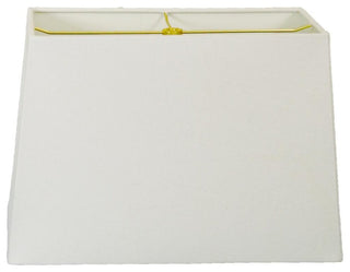 Rectangle Hard Back Lamp Shade, Linen White