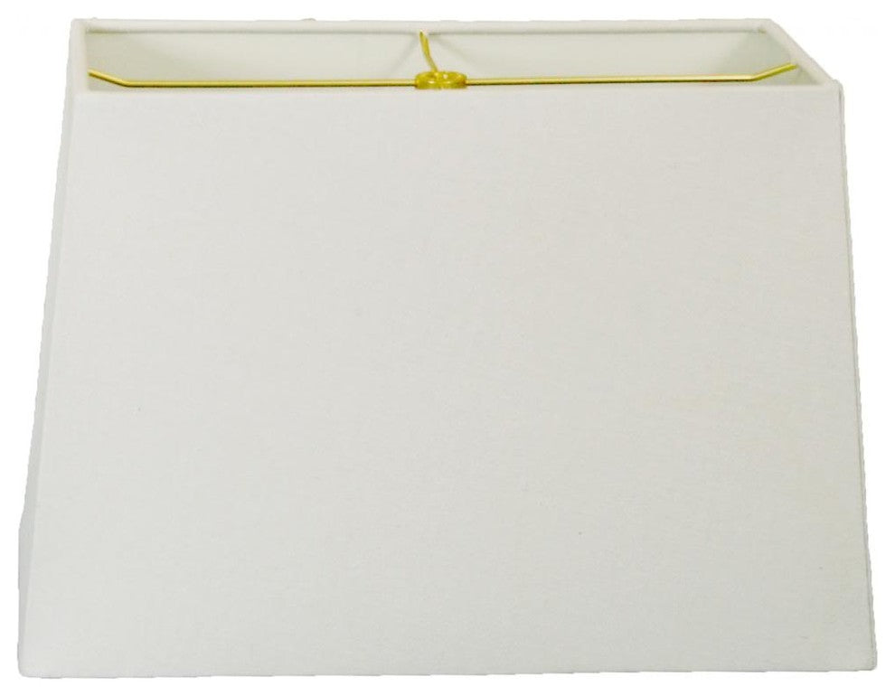 Rectangle Hard Back Lamp Shade, Linen White