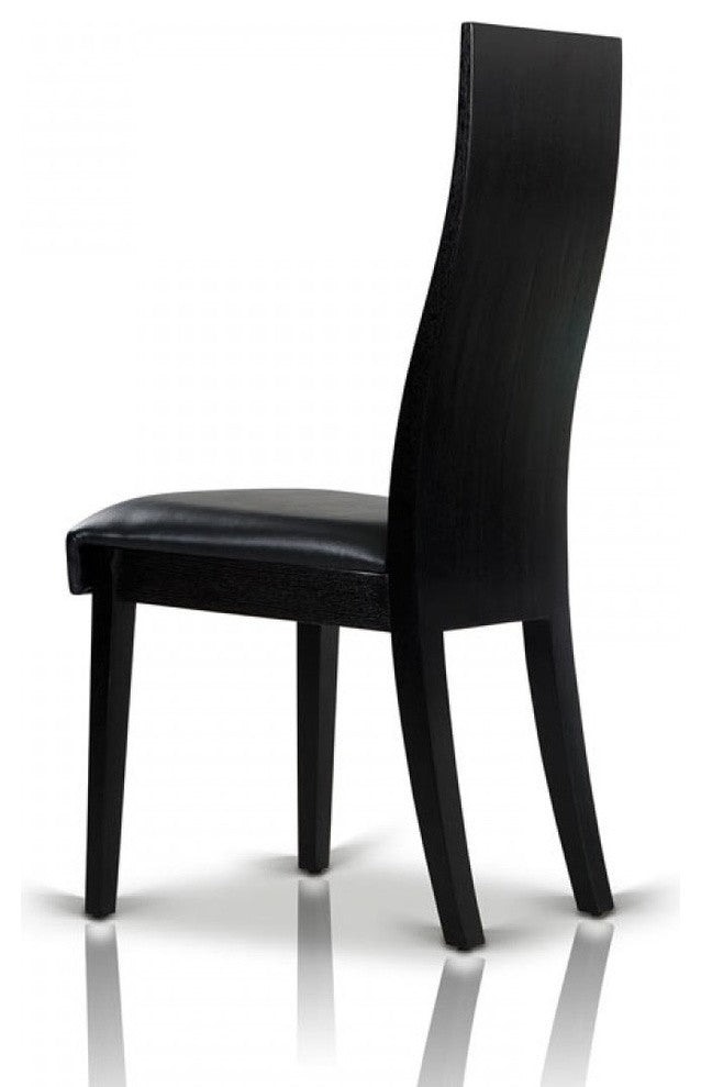 Modrest Escape Modern Black Oak Dining Chair, Set of 2