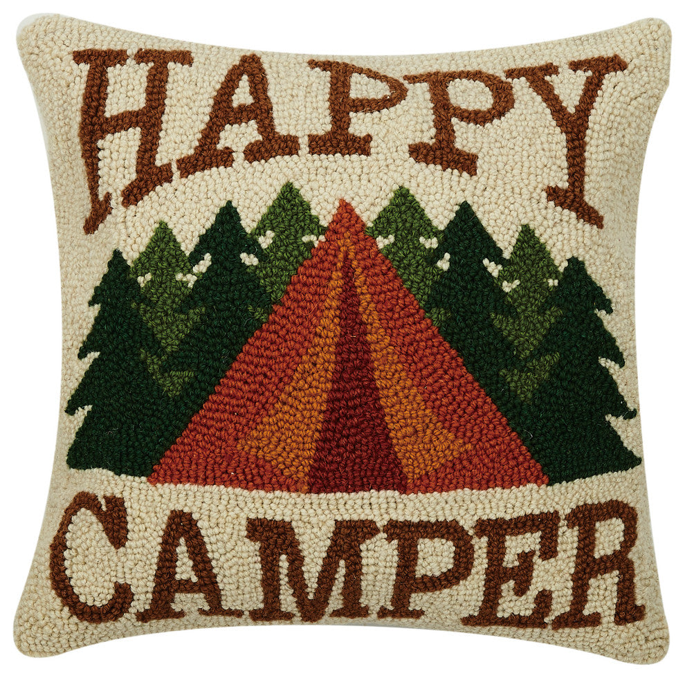 Happy Camper Hook Pillow