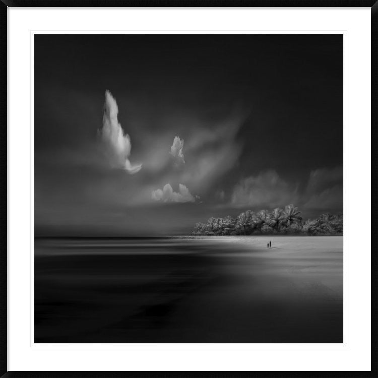 "Sea Shore View" Framed Digital Print by Antonyus Bunjamin (Abe), 44x44"