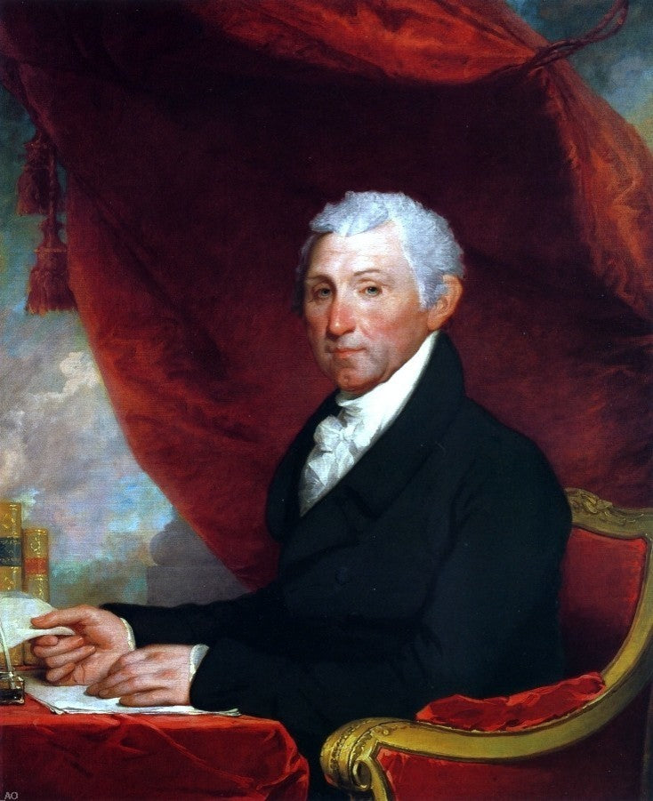 Gilbert Stuart James Monroe, 20"x25" Wall Decal Print