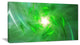 Light Green Fractal Whirlpool, Oversized Abstract Canvas Art Print, 60x28