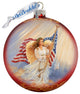 American Angel Glass Ornament