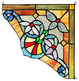 Chloe Lighting Anelisa Victorian Tiffany Glass Window Panel, 10" W