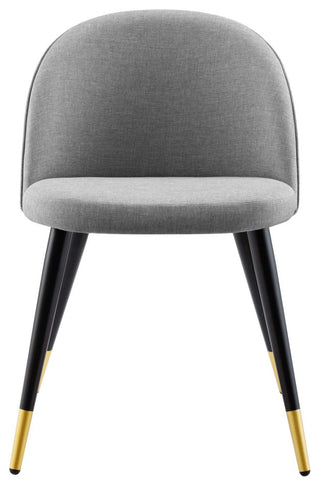 Cordial Upholstered Fabric Dining Chairs Set of 2, Light Gray