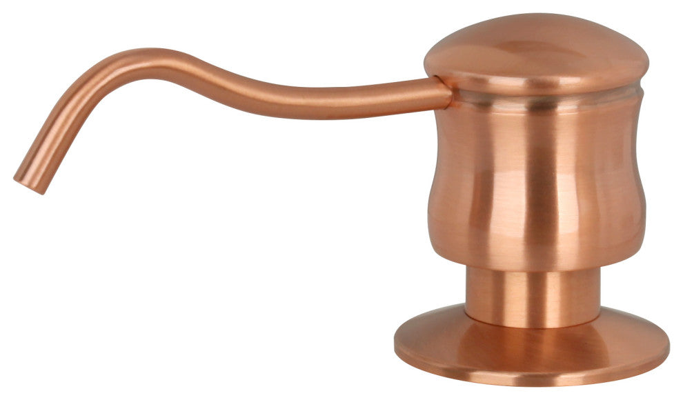 Built in Copper Soap Dispenser Refill from Top With 17oz Bottle, Copper