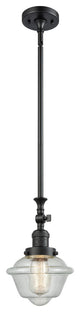 Small Oxford 1-Light LED Pendant, Matte Black, Glass: Seedy