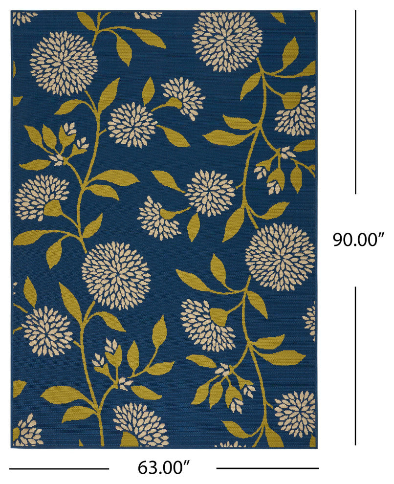 GDF Studio Max Indoor Floral Area Rug, 5'x8'
