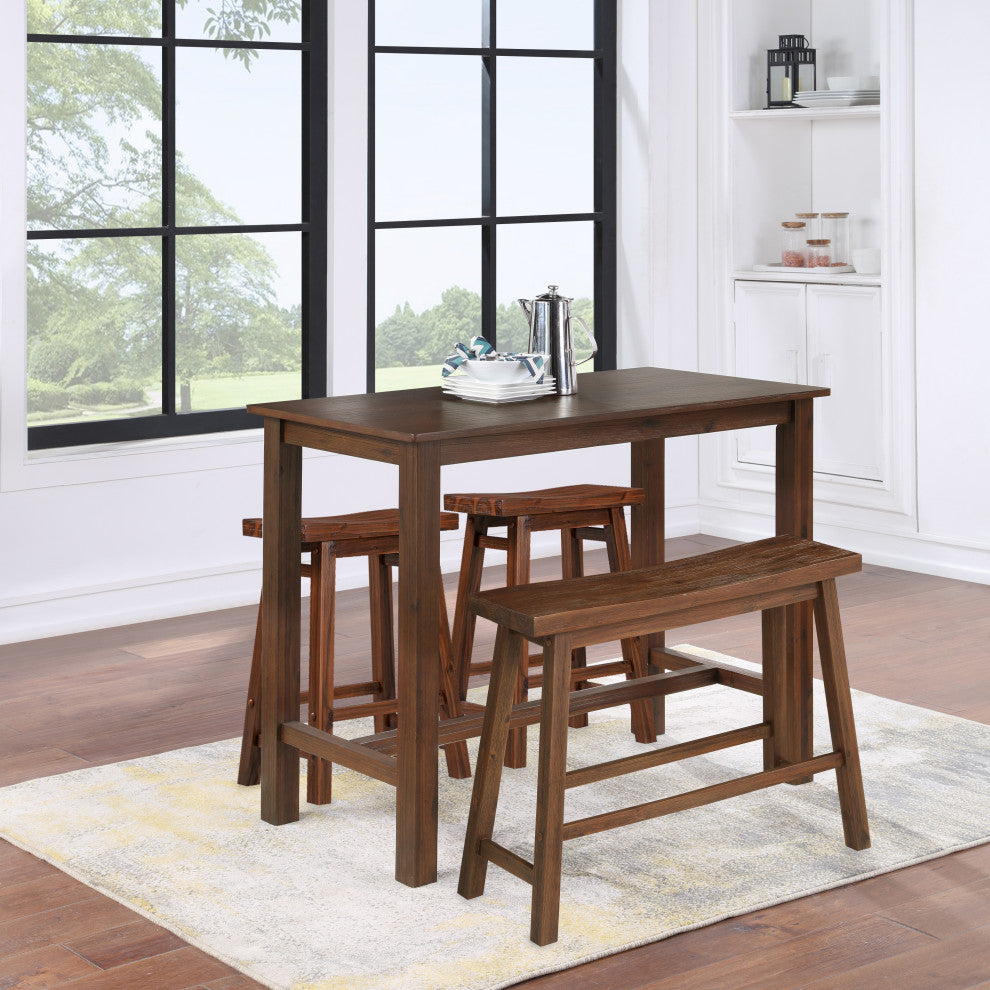 Sonoma 4-Piece Pub Set, Chestnut Wire-Brush