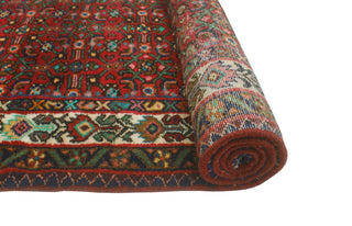 Fine Vintage Distressed Zahara Red/Ivory Runner, 3'5 x 10'3