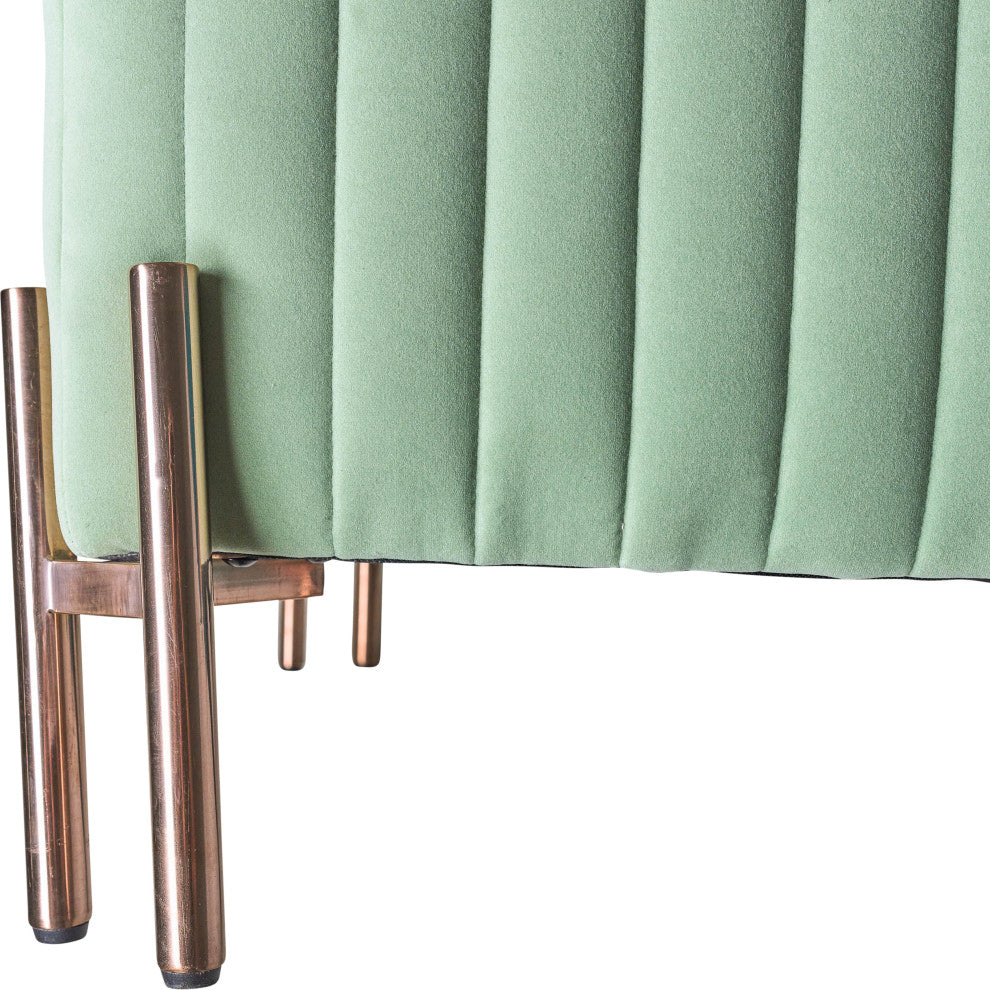 Square Ottoman - Green Kd