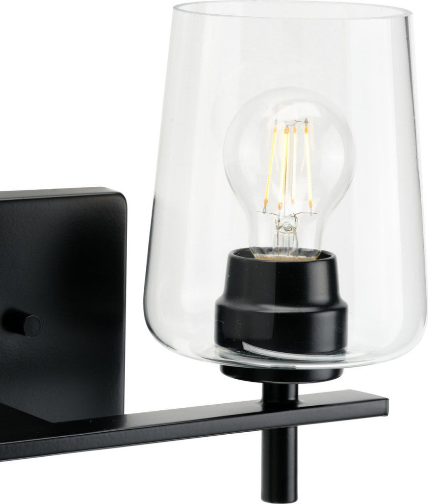 Calais 14.62" 2-Light Matte Black Vanity Light