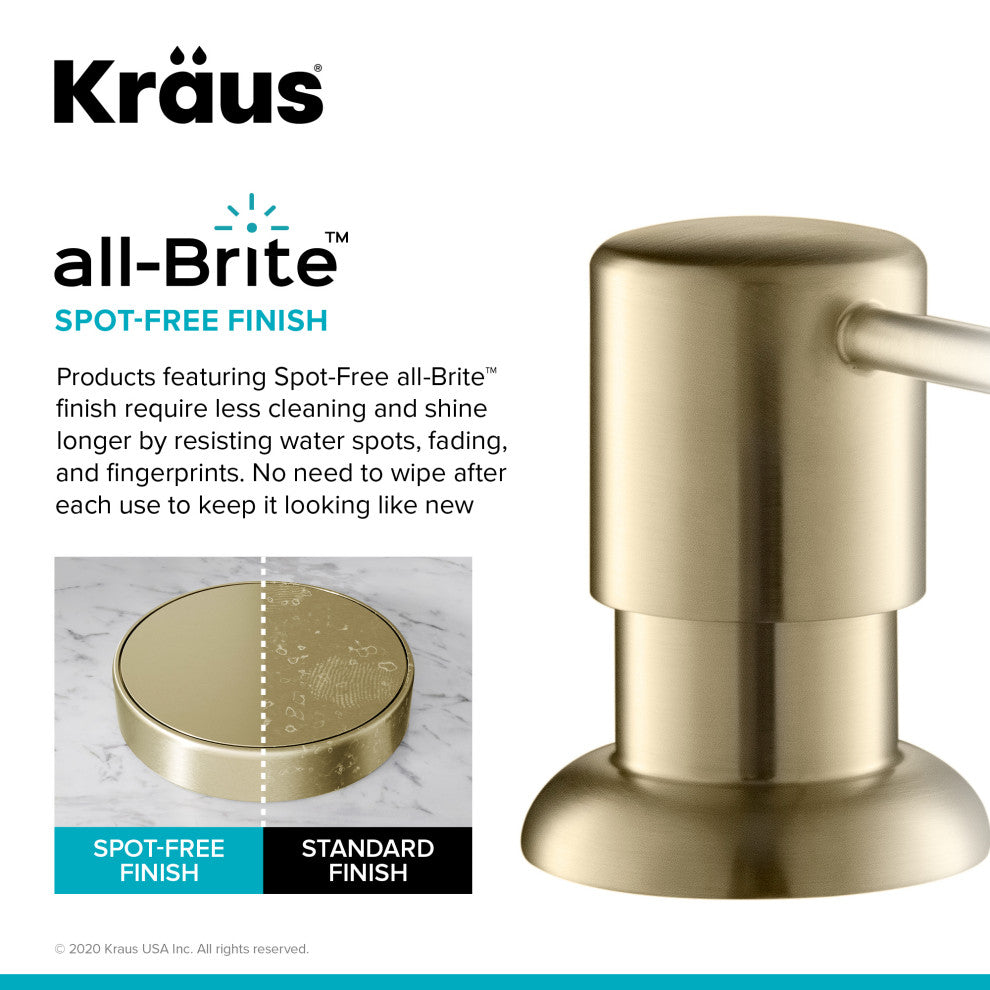 Britt Commercial Style 3-Function Pull-Down 1-Handle 1-Hole Kitchen Faucet, Spot Free Antique Champagne Bronze W/ Soap Dispenser