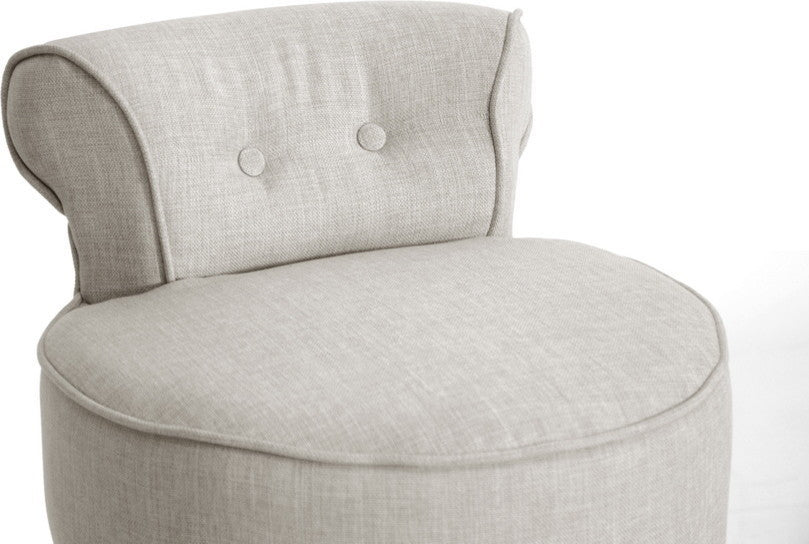 Baxton Studio Millani Linen Modern Lounge Stool, Beige