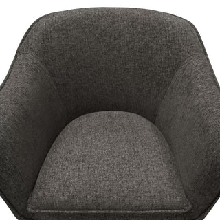 Status Accent Chair in Grey Fabric with Metal Leg