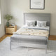 Kingston Solid Wood Platform Bed with Wooden Slats and Headboard, Gray, Full