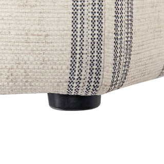 Martha Stewart Striped Hexagon Cocktail Ottoman, Large