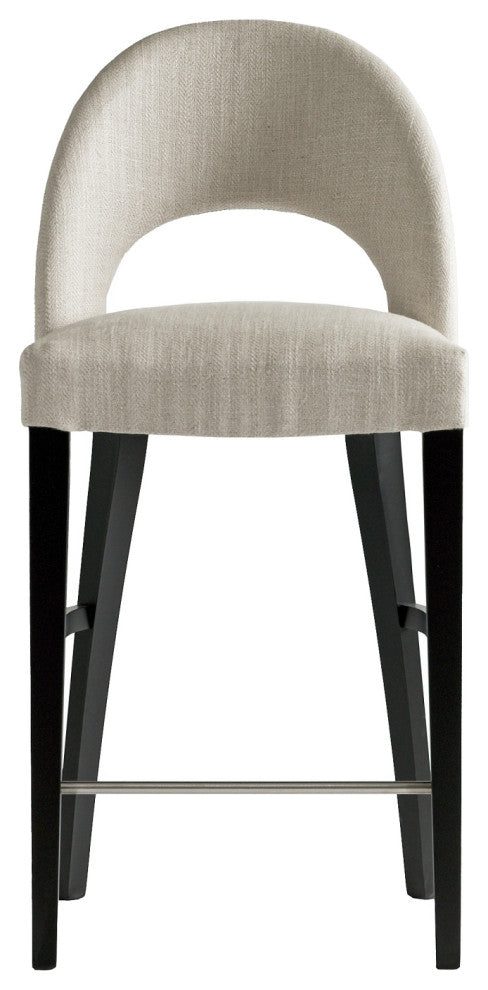 Cut-Out Back Modern Bar Stool | Andrew Martin Dune, White