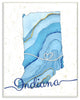 Stupell Industries Indiana Agate Blue US State Design, 10 x 15