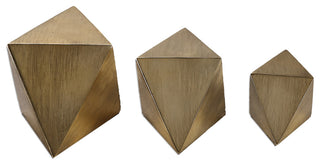 Uttermost Rhombus Champagne Accents, S/3