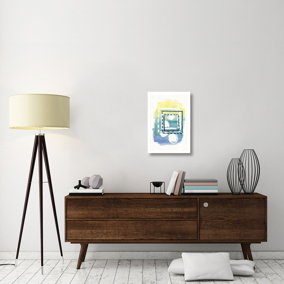 "Offset Shapes Square" Digital Paper Print by Elyse DeNeige, 18"x26"