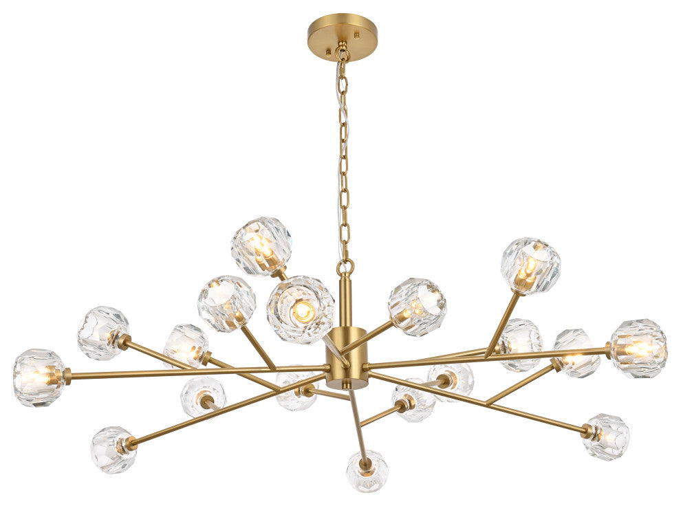 18 Light Pendant, Gold