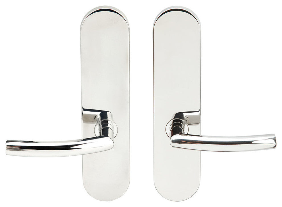 Oslo Lever, Full Dummy Tubular Pair, Right Hand, Polished Stainless Steel
