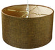 2 Light Swag Plug-In Pendant 18"w Chocolate Burlap with Diffuser, White Cord