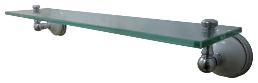 Kingston Brass Glass Shelf, Polished Chrome