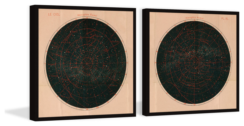 The Sky Diptych, Set of 2, 32x32 Panels