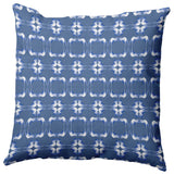 18" x 18" Summer Picnic Decorative Indoor Pillow, Cadet Blue