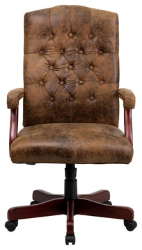 Flash Furniture Classic Executive Office Chair in Bomber Brown